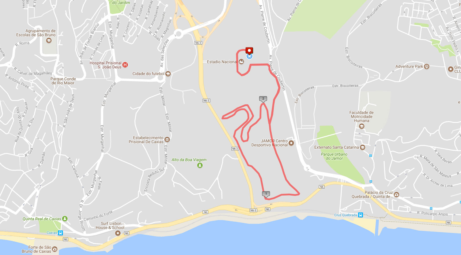 Mapa do Percurso 4 Km